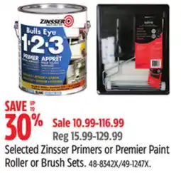 Canadian Tire Selected Zinsser Primers or Premier Paint Roller or Brush Sets offer