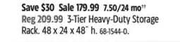 Canadian Tire Maximum 3-Tier Heavy-Duty Storage Rack offer