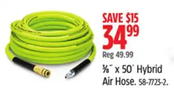 Canadian Tire MAXIMUM 3⁄8˝ x 50´ Hybrid Air Hose offer