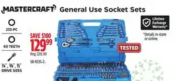 Canadian Tire Mastercraft General Use Socket Sets offer