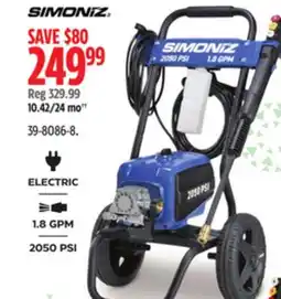 Canadian Tire Simoniz Pressure Washer offer