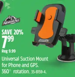 Canadian Tire Armor All Universal Suction Mount for Phone and GPS offer