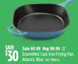 Canadian Tire 12˝ Enamelled Cast-Iron Frying Pan, Atlantic Blue offer