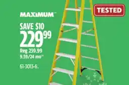 Canadian Tire MAXIMUM Type 1A Fiberglass 8-Foot Step Ladder offer