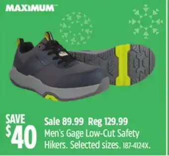 Canadian Tire Men's Gage Low-Cut Safety Hikers offer