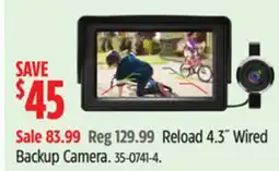 Canadian Tire Reload 4.3˝ Wired Backup Camera offer