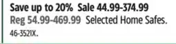 Canadian Tire Sentrysafe Selected Home Safes offer