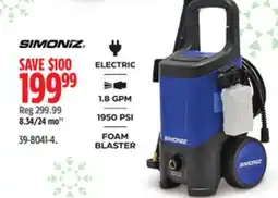 Canadian Tire Simoniz ELECTRIC 1.8 GPM 1950 PSI FOAM BLASTER offer