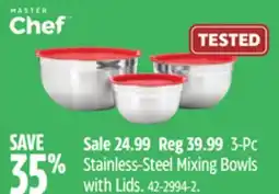 Canadian Tire MASTER Chef Stainless-Steel Mixing Bowls with Lids offer