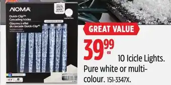 Canadian Tire NOMA 10 Icicle Lights offer