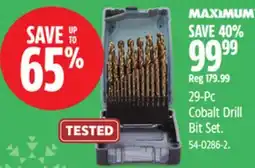 Canadian Tire MAXIMUM 29-Pc Cobalt Drill Bit Set offer
