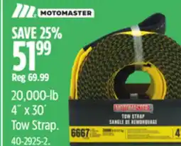 Canadian Tire Motomaster 20,000-lb 4˝ x 30´ Tow Strap offer