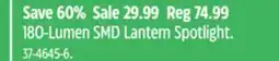 Canadian Tire Mastercraft 180-Lumen SMD Lantern Spotlight offer