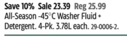 Canadian Tire Reflex All-Season -45°C Washer Fluid + Detergent offer