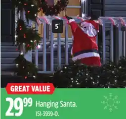 Canadian Tire Gemmy Hanging Santa offer