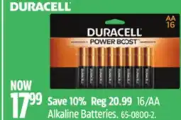 Canadian Tire 16/AA Alkaline Batteries offer