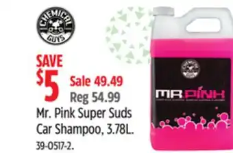Canadian Tire Chemical Guys Mr. Pink Super Suds Car Shampoo offer