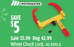 Canadian Tire MotoMaster Wheel Chock Lock offer