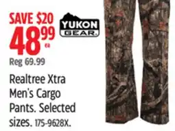 Canadian Tire Realtree Xtra Men's Cargo Pants. Selected sizes offer