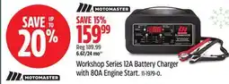 Canadian Tire Workshop Series 12A Battery Charger with 80A Engine Start offer
