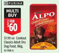 Canadian Tire Purina Cookout Classics Adult Dry Dog Food offer