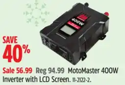 Canadian Tire MotoMaster 400W Inverter with LCD Screen offer