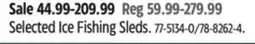 Canadian Tire Selected Ice Fishing Sleds offer