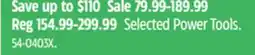 Canadian Tire Maximum Selected Power Tools offer
