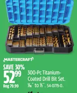 Canadian Tire Mastercraft 300-Pc Titanium- Coated Drill Bit Set offer