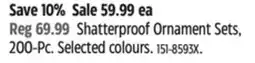 Canadian Tire For Living Shatterproof Ornament Sets offer