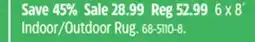 Canadian Tire Multy-Home 6 x 8´ Indoor/Outdoor Rug offer