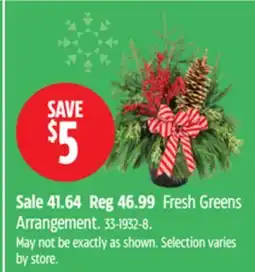 Canadian Tire Fresh Greens Arrangement offer
