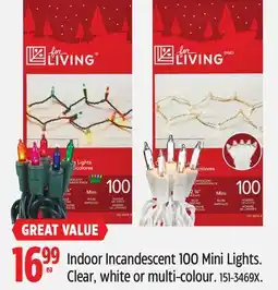 Canadian Tire Indoor Incandescent 100 Mini Lights. Clear offer