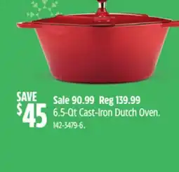Canadian Tire Paderno 6.5-Qt Cast-Iron Dutch Oven offer
