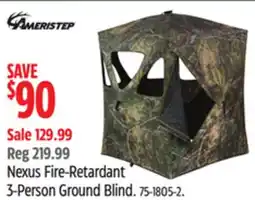 Canadian Tire Nexus Fire-Retardant 3-Person Ground Blind Ameristep offer