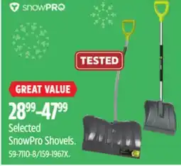 Canadian Tire Selected SnowPro Shovels offer