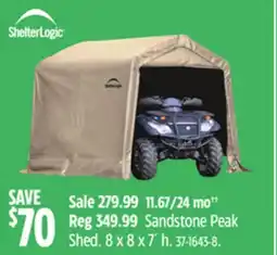 Canadian Tire ShelterLogic Sandstone Peak Shed offer