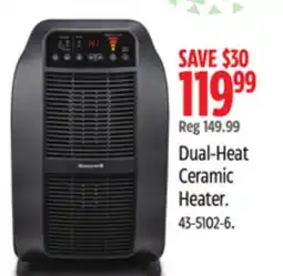Canadian Tire Honeywell Dual-Heat Ceramic Heater offer