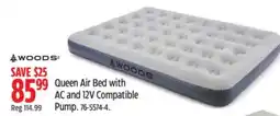 Canadian Tire Woods Queen Air Bed with AC and 12V Compatible Pump offer