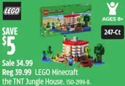 Canadian Tire LEGO Minecraft the TNT Jungle House offer