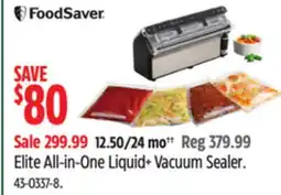 Canadian Tire FoodSaver Elite All-in-One Liquid+ Vacuum Sealer offer