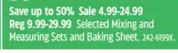 Canadian Tire Master-chef Selected Mixing and Measuring Sets and Baking Sheet offer