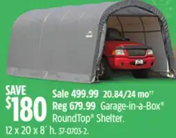 Canadian Tire ShelterLogic Garage-in-a-Box RoundTop Shelter offer