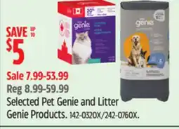 Canadian Tire Selected Pet Genie and Litter Genie Products offer
