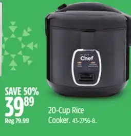 Canadian Tire 20-Cup Rice Cooker offer