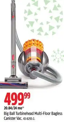 Canadian Tire Dyson Big Ball Turbinehead Multi-Floor Bagless Canister Vac offer