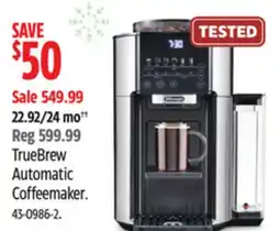Canadian Tire Delonghi TrueBrew Automatic Coffeemaker offer