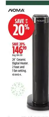 Canadian Tire NOMA 24˝ Ceramic Digital Heater offer