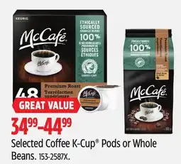 Canadian Tire Selected Coffee K-Cup Pods or Whole Beans offer