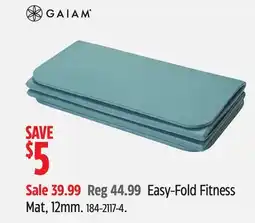 Canadian Tire Gaiam Easy-Fold Fitness Mat offer